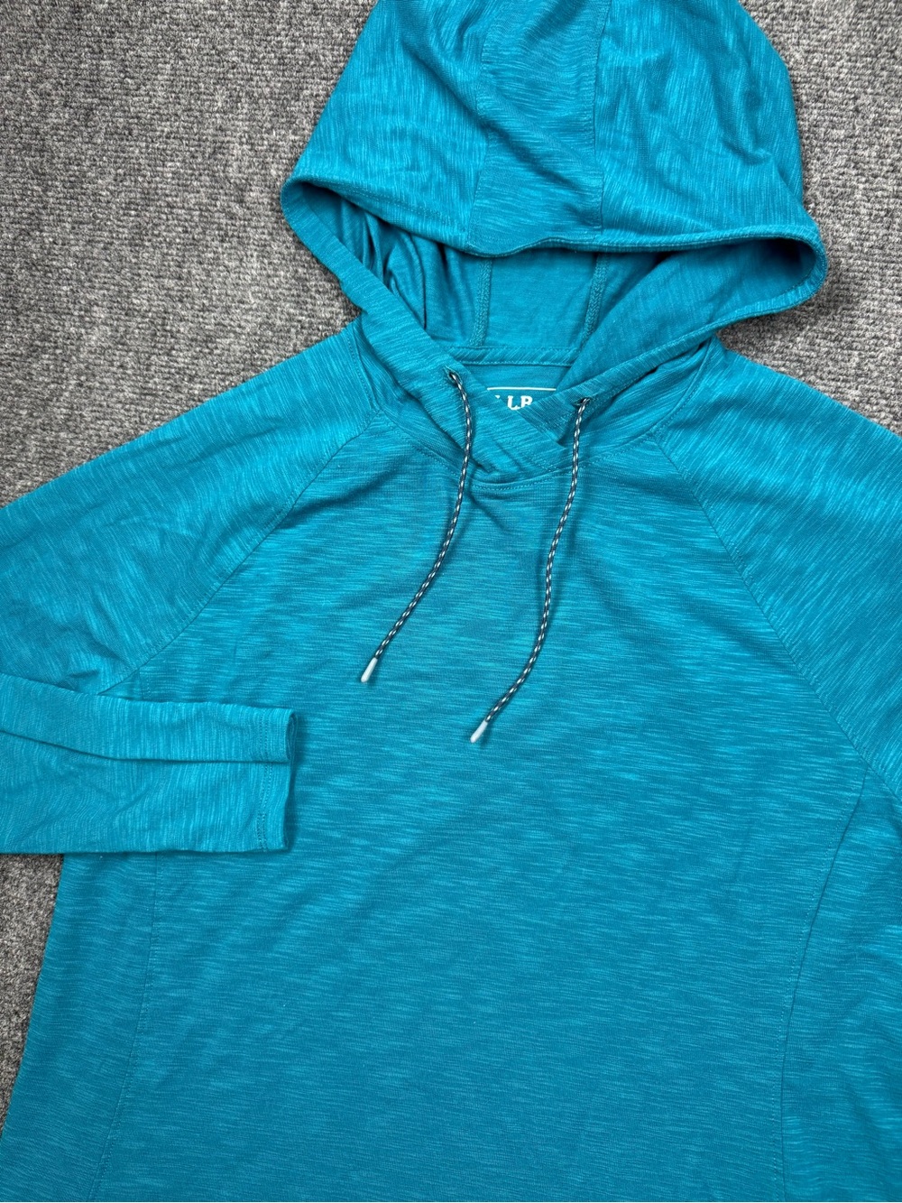 L.L. Bean Sweatshirt Women's Small Blue Pullover Long Sleeve Lightweight Pocket